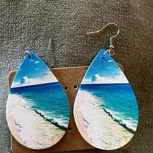 Faux leather earrings $6 each or 3 for $15